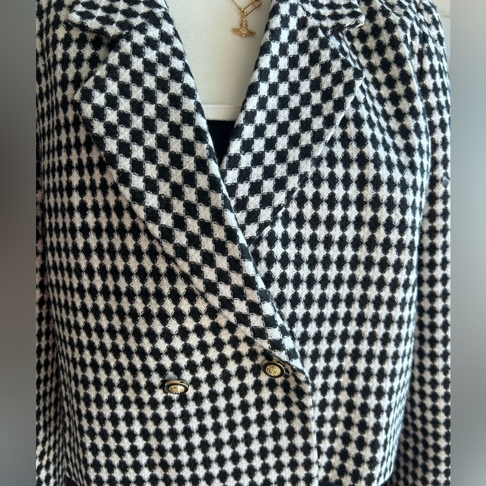 Lulus Checkered Blazer - Picture 4 of 6